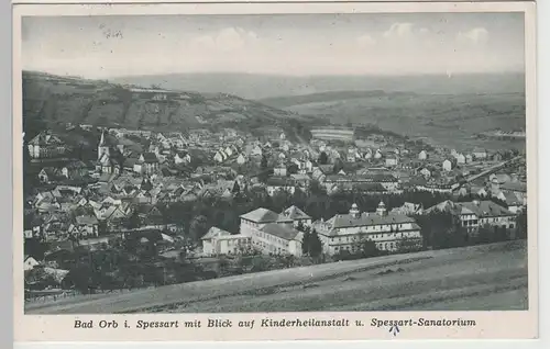 (78287) AK Bad Orb, Blick a. Kinderheilanstalt u. Spessart-Sanatorium, 1957