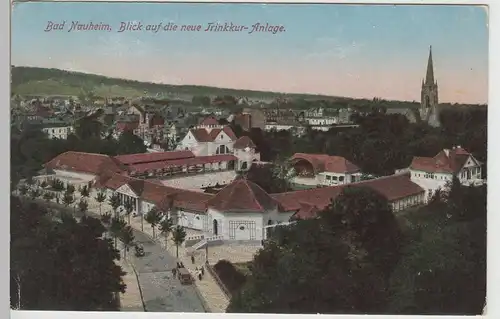 (78270) AK Bad Nauheim, Blick auf die neue Trinkkur-Anlage, 1918