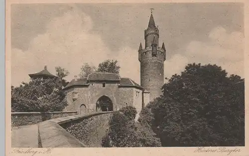 (78225) AK Friedberg in Hessen, hinteres Burgtor m. Adolfsturm, 1930