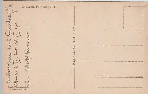 (78225) AK Friedberg in Hessen, hinteres Burgtor m. Adolfsturm, 1930