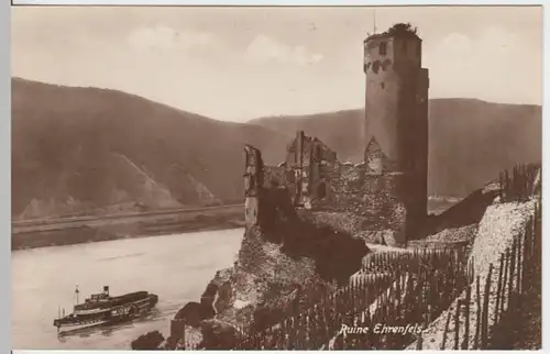 (7392) AK Rüdesheim am Rhein, Burg Ehrenfels, vor 1945