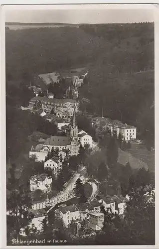 (73343) Foto AK Schlangenbad im Taunus, Luftbild, 1953