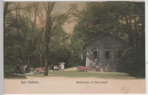 (72622) AK Bad Nauheim, Milchhäuschen im Park, bis 1905