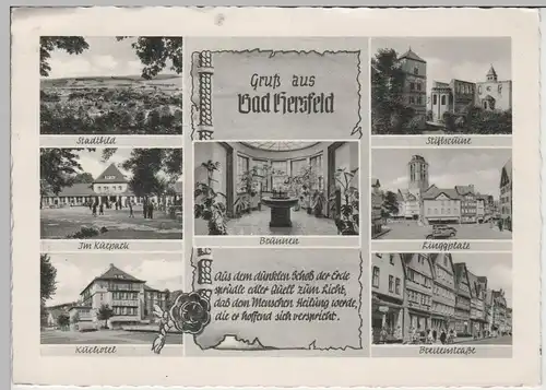 (68841) AK Bad Hersfeld, Mehrbildkarte 1955