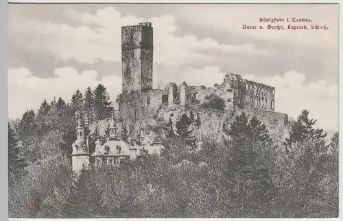 (68058) AK Königstein im Taunus, Burgruine vor 1910