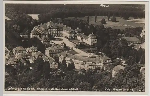 (67968) Foto AK Arolsen, ehem. fürstl. Residenzschloß, Luftbild 1933-45