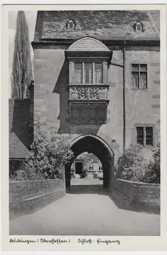 (6441) AK Büdingen, Hessen, Schloss, Eingang 1940