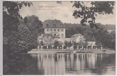 (62750) AK Bad Nauheim, Partie am Großen Teich, 1908