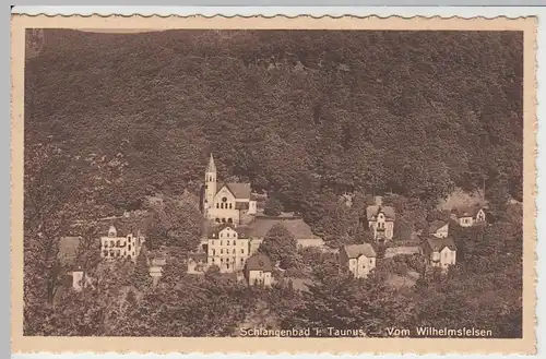 (57666) AK Schlangenbad, Taunus, Stadtansicht, Christuskirche 1929