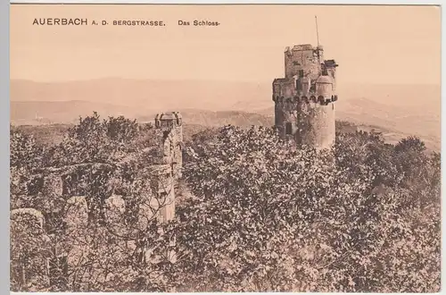 (57613) AK Schloss Auerbach, Bergstraße um 1910