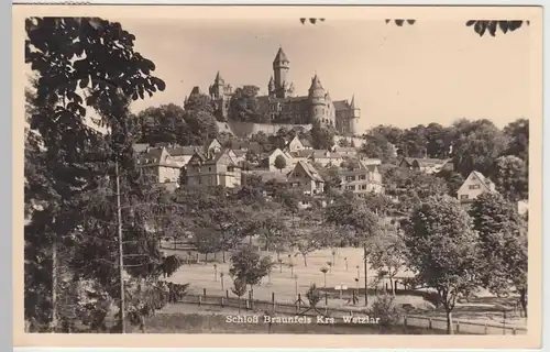 (57522) Foto AK Braunfels, Stadtansicht mit Schloss 1951