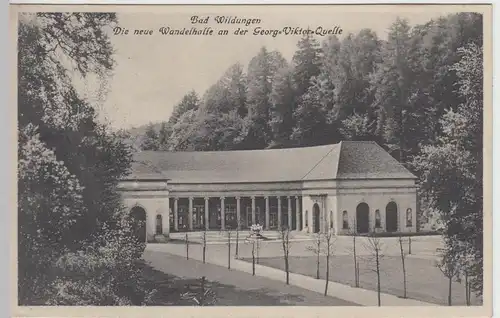(45565) AK Bad Wildungen, die neue Wandelhalle a.d. Georg-Viktor-Quelle