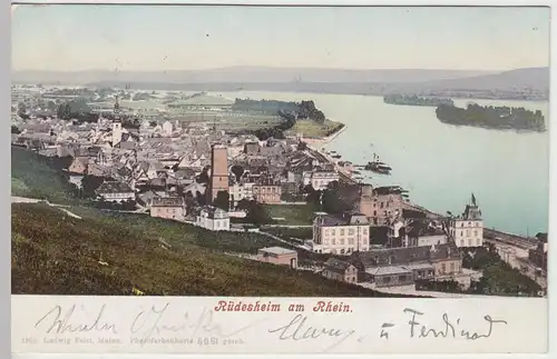 (44695) AK Rüdesheim, Totale, 1904