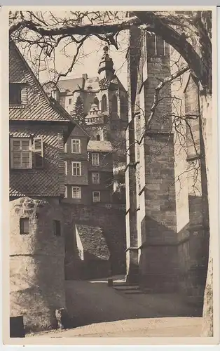 (43687) Foto AK Marburg, Schlossblick vom luther. Kirchhof, vor 1945