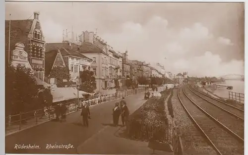 (43073) Foto AK Rüdesheim, Rheinstraße 1936