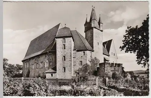 (38789) Foto AK Spangenberg i.H., Schloss, nach 1945