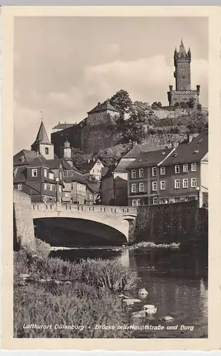 (36416) Foto AK Dillenburg, Brücke m. Hauptstraße u. Burg, 1940