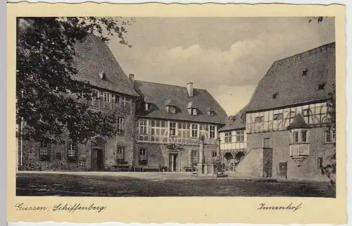 (36391) AK Giessen, Kloster Schiffenberg, Innenhof, vor 1945