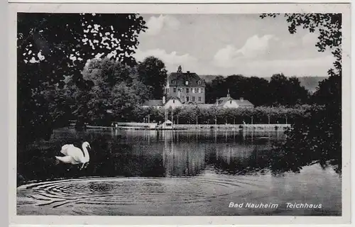 (36372) AK Bad Nauheim, Teichhaus 1942