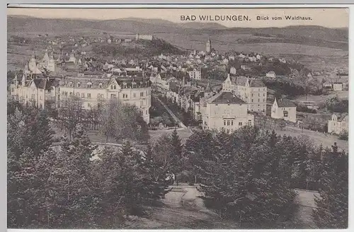(36359) AK Bad Wildungen, Blick vom Waldhaus, vor 1945