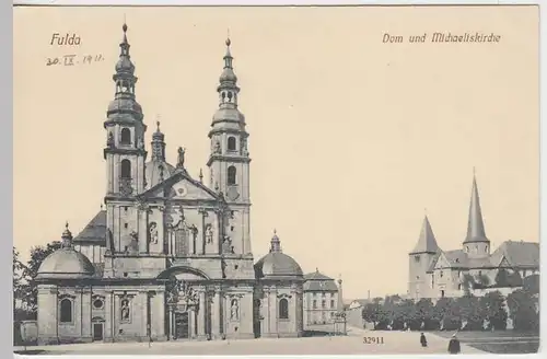 (36077) AK Fulda, Dom und Michaeliskirche, 1911