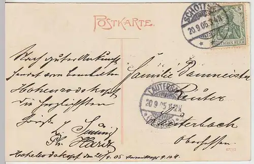 (32744) AK Gruss vom Clubhaus des V.H.C., Hoherodskopf, 1905