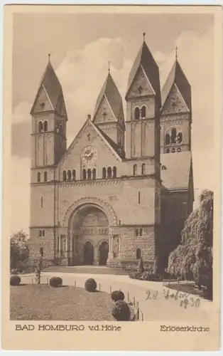 (2900) AK Bad Homburg vor der Höhe, Erlöserkirche 1930