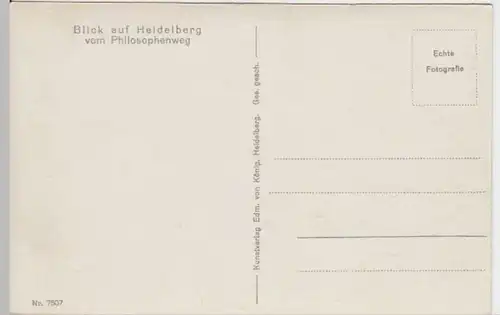 (6981) Foto AK Heidelberg, Panorama, vor 1945