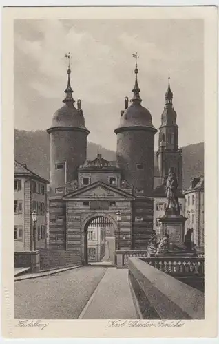 (6963) AK Heidelberg, Karl Theodor Brücke, Brückentor, vor 1945