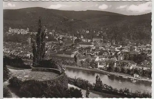 (68478) Foto AK Heidelberg, Blick vom Philosphenweg, nach 1945