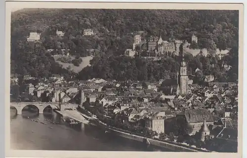 (53842) Foto AK Heidelberg, Blick vom Philosophenweg, vor 1945