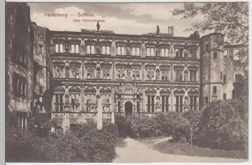 (2543) AK Heidelberg, Schloss, Otto Heinrichsbau, vor 1945