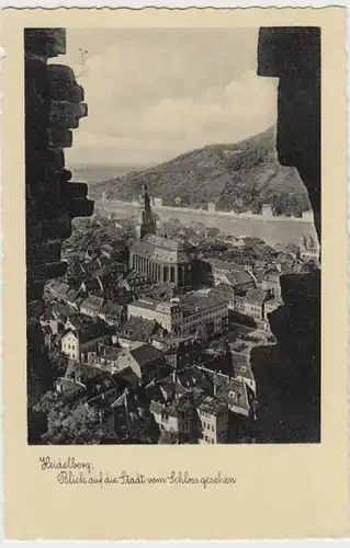 (16798) AK Heidelberg, Blick auf Stadt vom Schloss, vor 1945