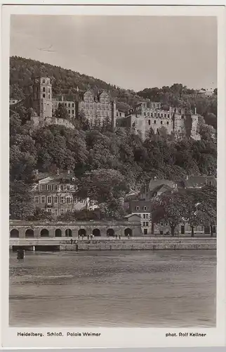 (107052) Foto AK Heidelberg, Schloss, Palais Weimar, vor 1945