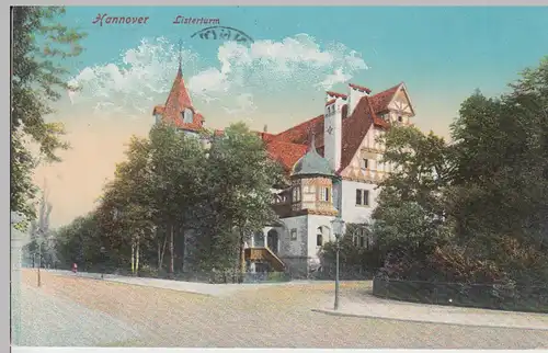 (95110) AK Hannover, Listerturm, Feldpost 1917