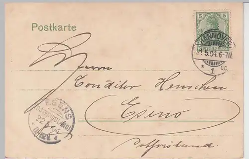 (95101) AK Hannover, Park Herrenhausen, Kaskaden 1904