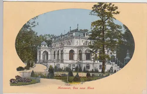 (95097) AK Hannover, Das Neue Haus, Bahnpost 1910