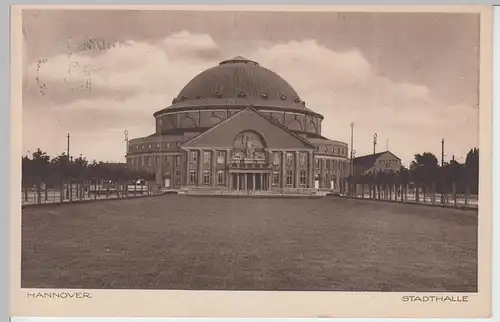 (91387) AK Hannover, Stadthalle 1930