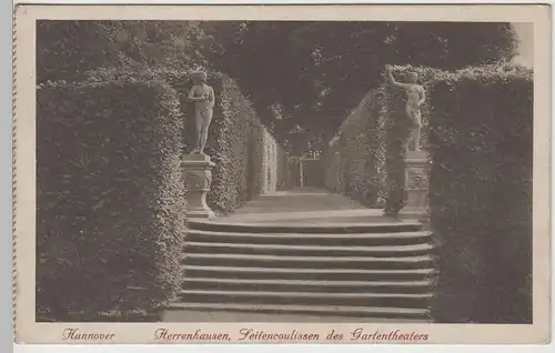 (79658) AK Hannover Herrenhausen, Seitencoulissen d. Gartentheaters vor 1945