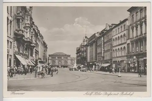 (71915) AK Hannover, Straße mit Bahnhof, 1933-45