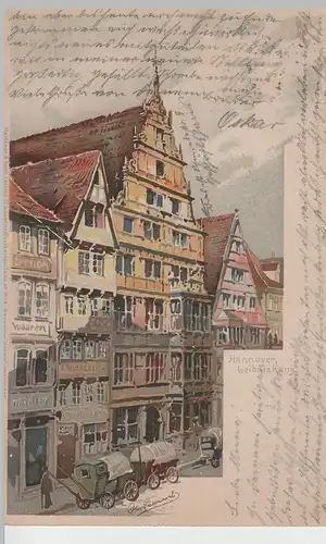 (69423) Künstler AK Hannover, Leibnizhaus, bis um 1905