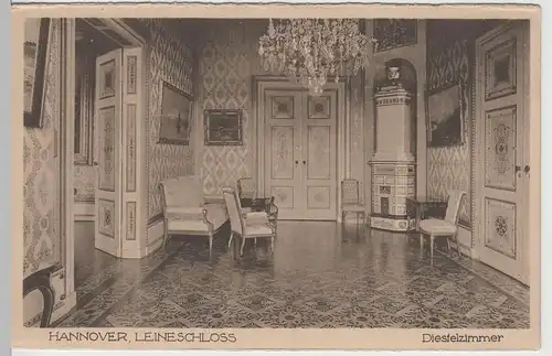 (68427) AK Hannover, Leineschloss, Diestelzimmer, aus Leporello vor 1945