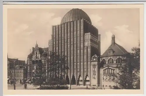 (42637) Foto AK Hannover, Hochhaus mit Planetarium 1920/30er