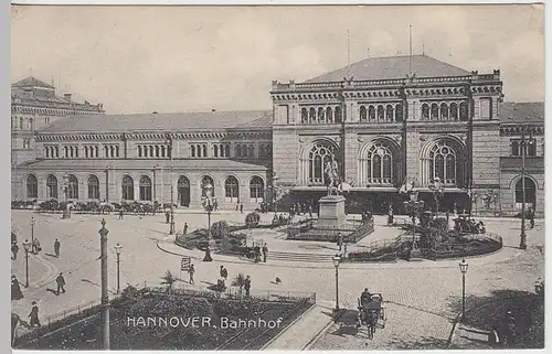 (40895) AK Hannover, Bahnhof, vor 1945