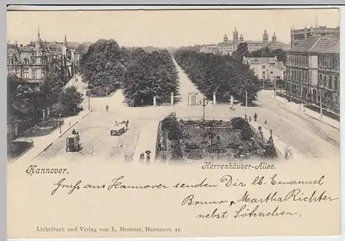 (30929) AK Hannover, Herrenhäuser-Allee, vor 1905