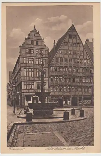 (30827) AK Hannover, Alte Häuser am Markt, vor 1945