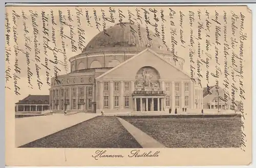 (30499) AK Hannover, Stadthalle, 1915