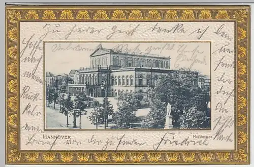 (27699) AK Hannover, Hoftheater, Golddruck 1903