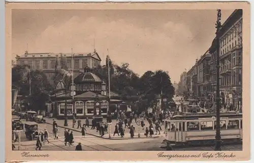 (15674) AK Hannover, Georgstr., Cafe Kröpcke, vor 1945