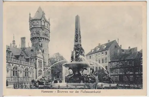 (12185) AK Hannover, Brunnen Flusswasserkunst, vor 1945